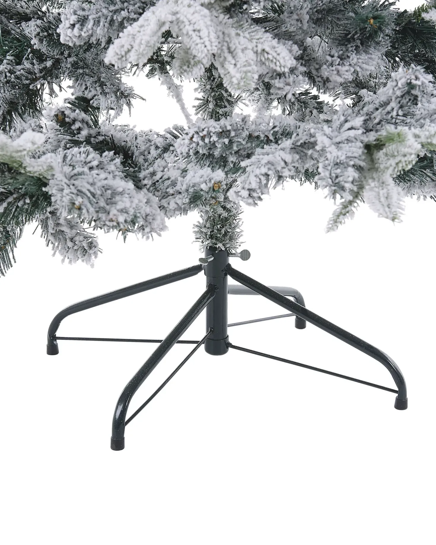 Sneklædt juletræ TOMICHI 210 cm Hvid