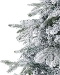 Sneklædt juletræ TOMICHI 210 cm Hvid