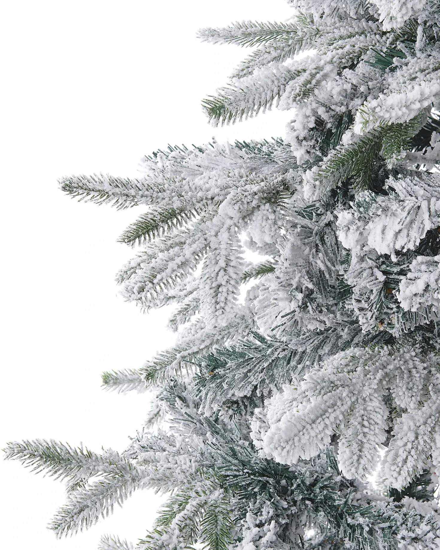 Sneklædt juletræ TOMICHI 210 cm Hvid