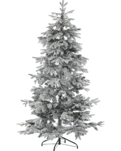 Sneklædt juletræ TOMICHI 210 cm Hvid