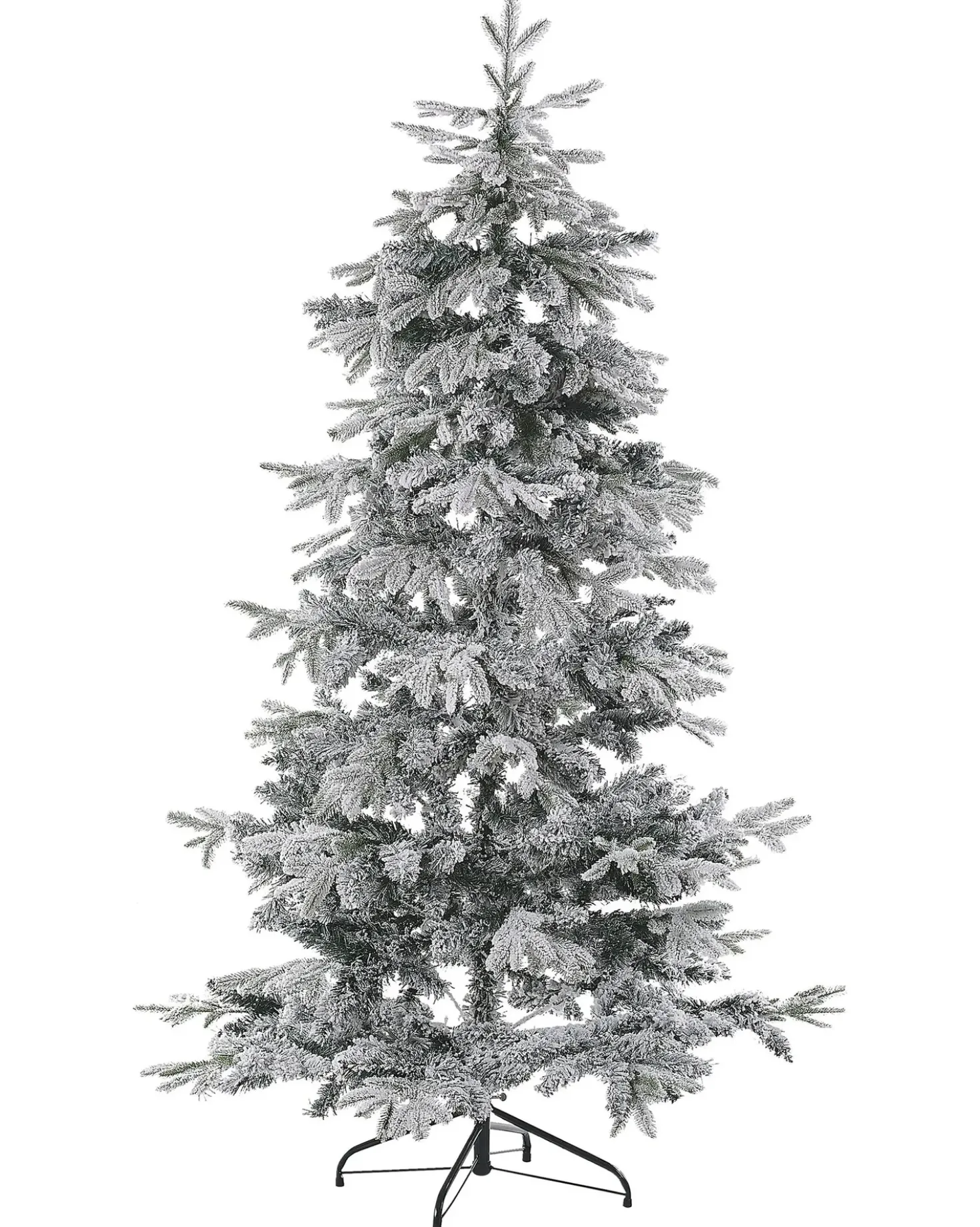 Sneklædt juletræ TOMICHI 210 cm Hvid