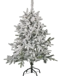 Sneklædt juletræ TOMICHI 120 cm Hvid