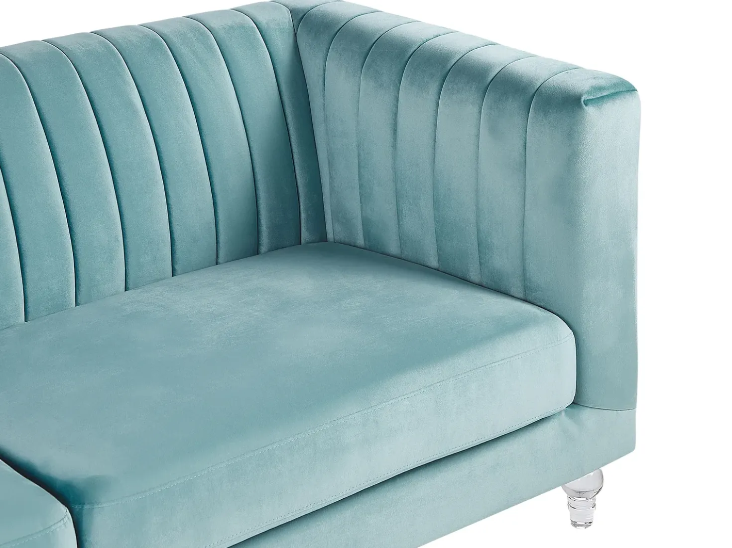 Sofa 3 personers ARVIKA Velour Himmelblå