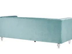 Sofa 3 personers ARVIKA Velour Himmelblå