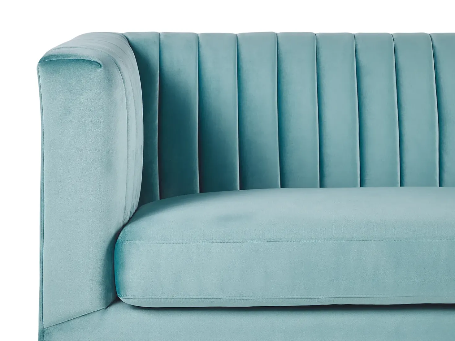 Sofa 3 personers ARVIKA Velour Himmelblå