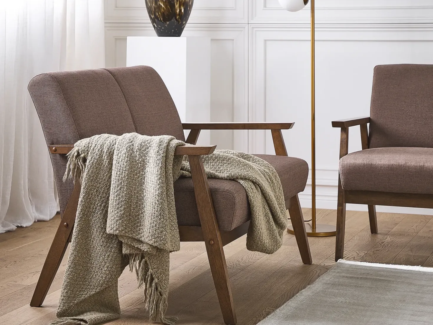 Sofa 2 personers ASNES Brun