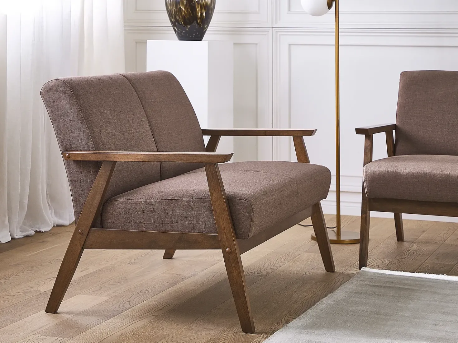 Sofa 2 personers ASNES Brun