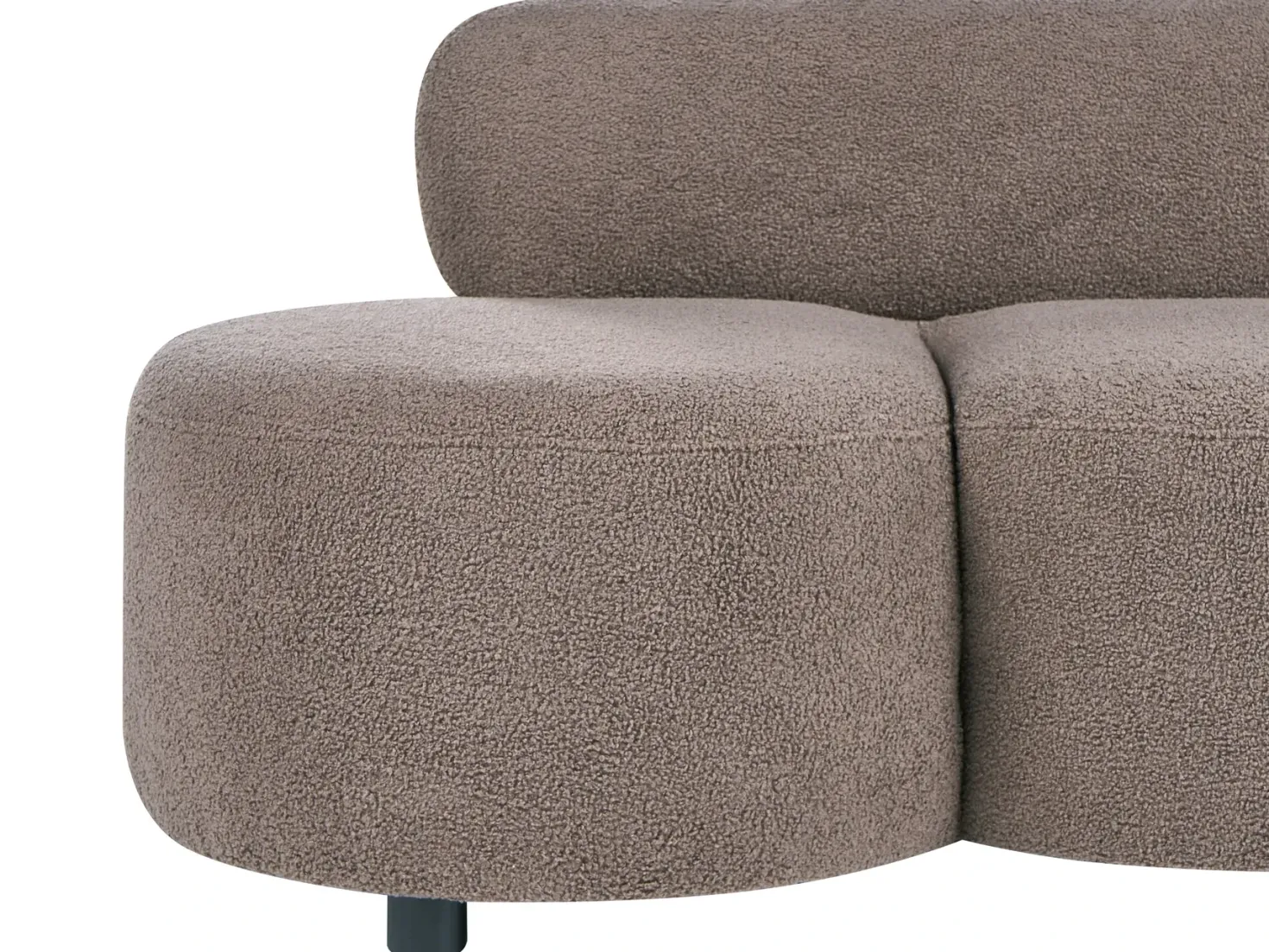 Sofa 3 personers BLAVAND Boucle Brungrå