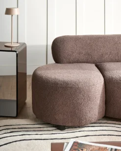 Sofa 3 personers BLAVAND Boucle Brungrå