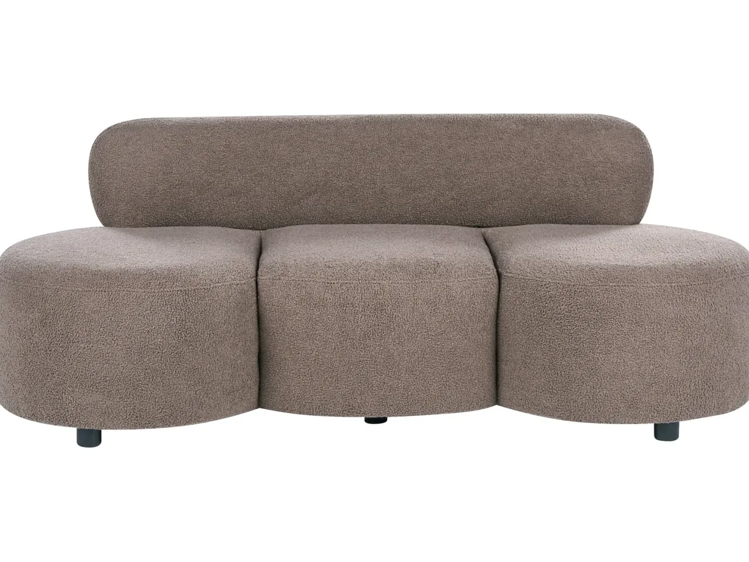 Sofa 3 personers BLAVAND Boucle Brungrå