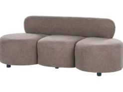 Sofa 3 personers BLAVAND Boucle Brungrå