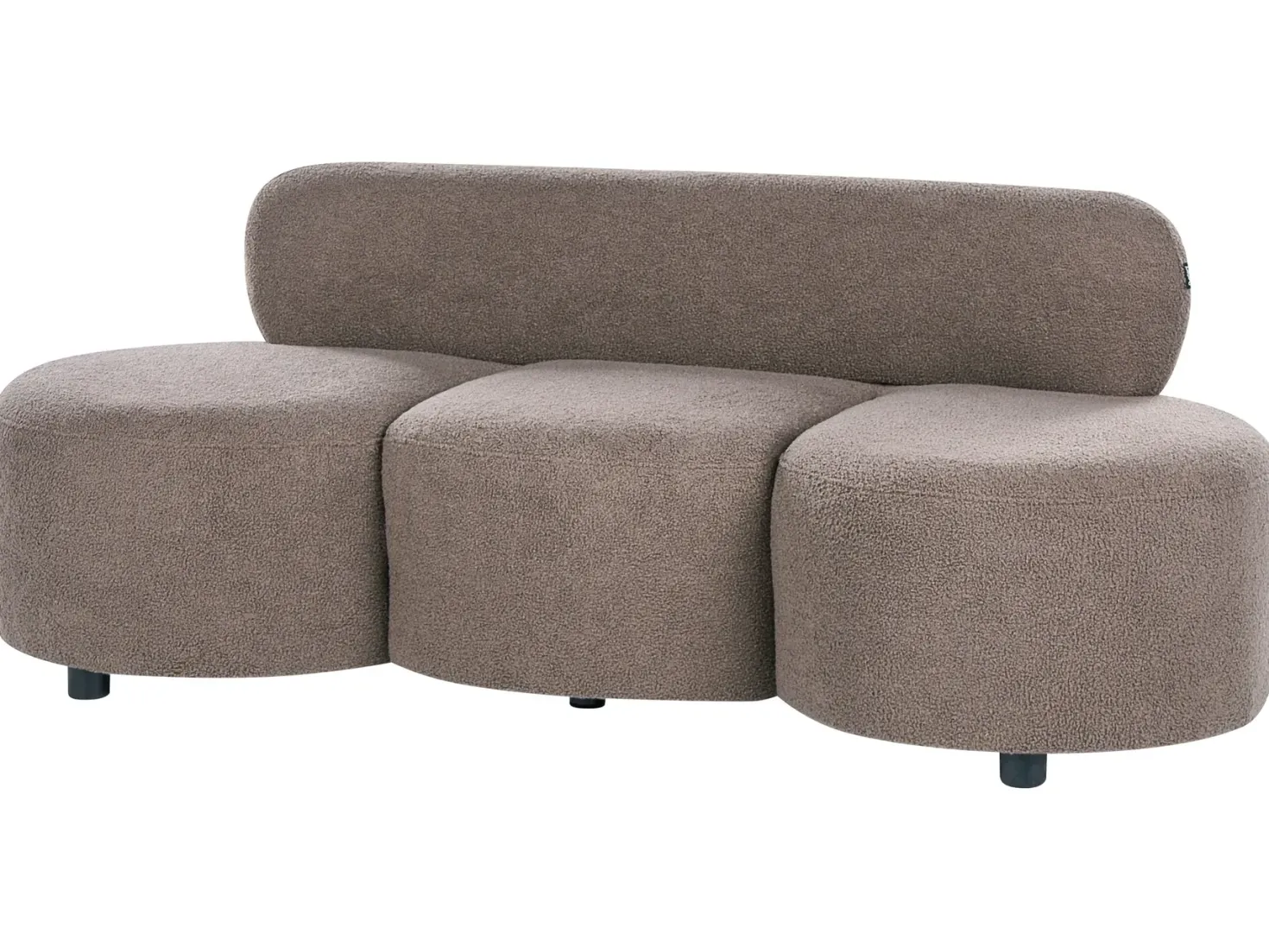 Sofa 3 personers BLAVAND Boucle Brungrå