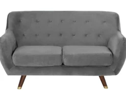 Sofa 2 personers BODO Velour Grå