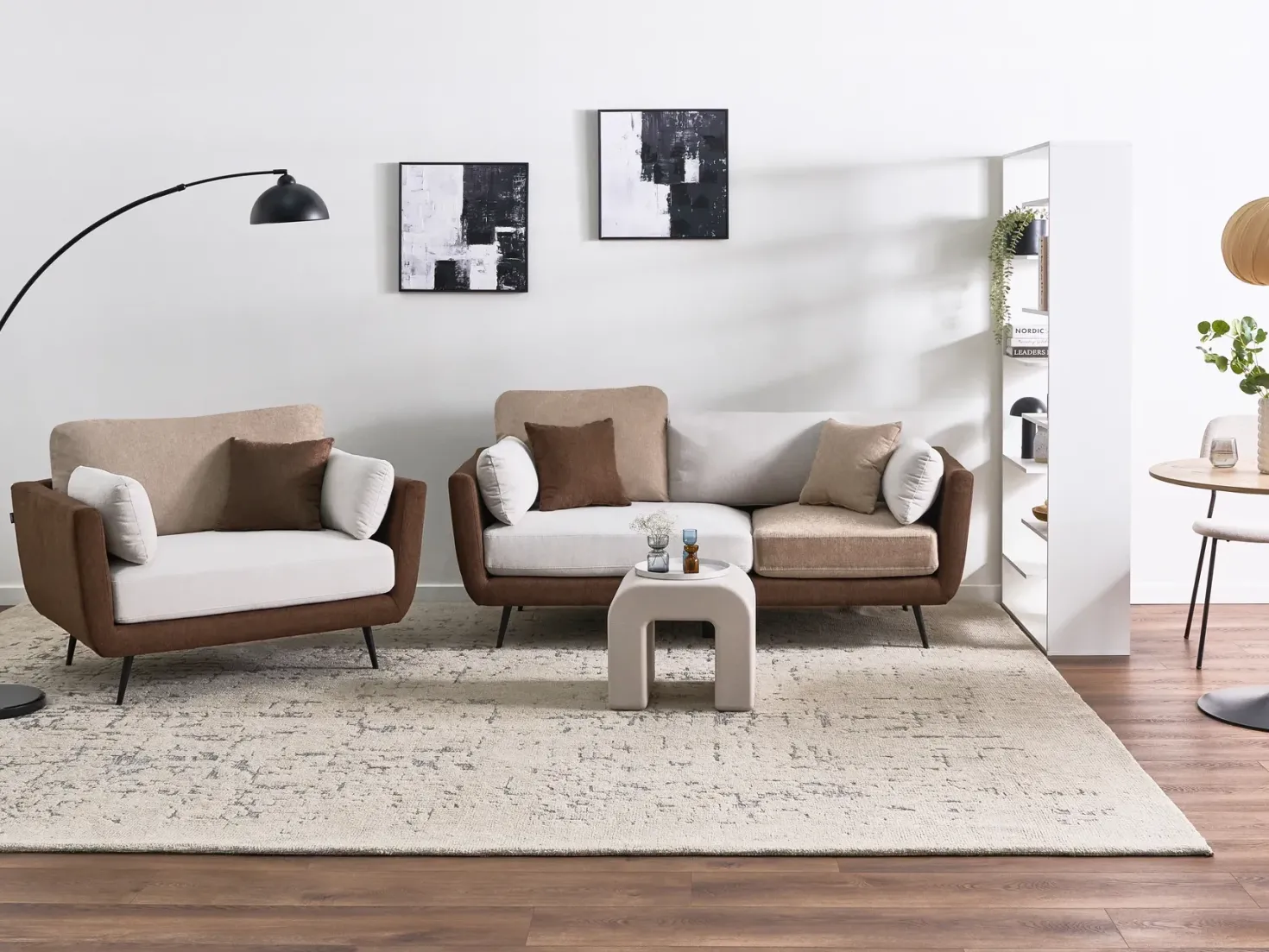 Sofa 3 personers BOLGA Brun
