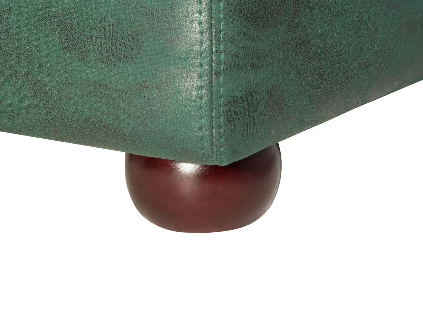 Sofa 3 personers CHESTERFIELD Kunstlæder Grøn