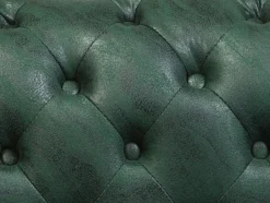 Sofa 3 personers CHESTERFIELD Kunstlæder Grøn
