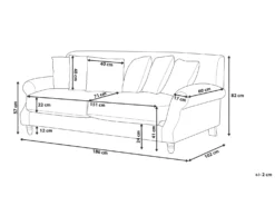 Sofa 2 personers EIKE Velour Grå