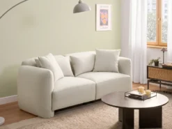 Sofa 3 personers EKENES Cremehvid