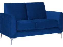 Sofa 2 personers FENES Velour Navy Blå