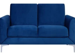 Sofa 2 personers FENES Velour Navy Blå