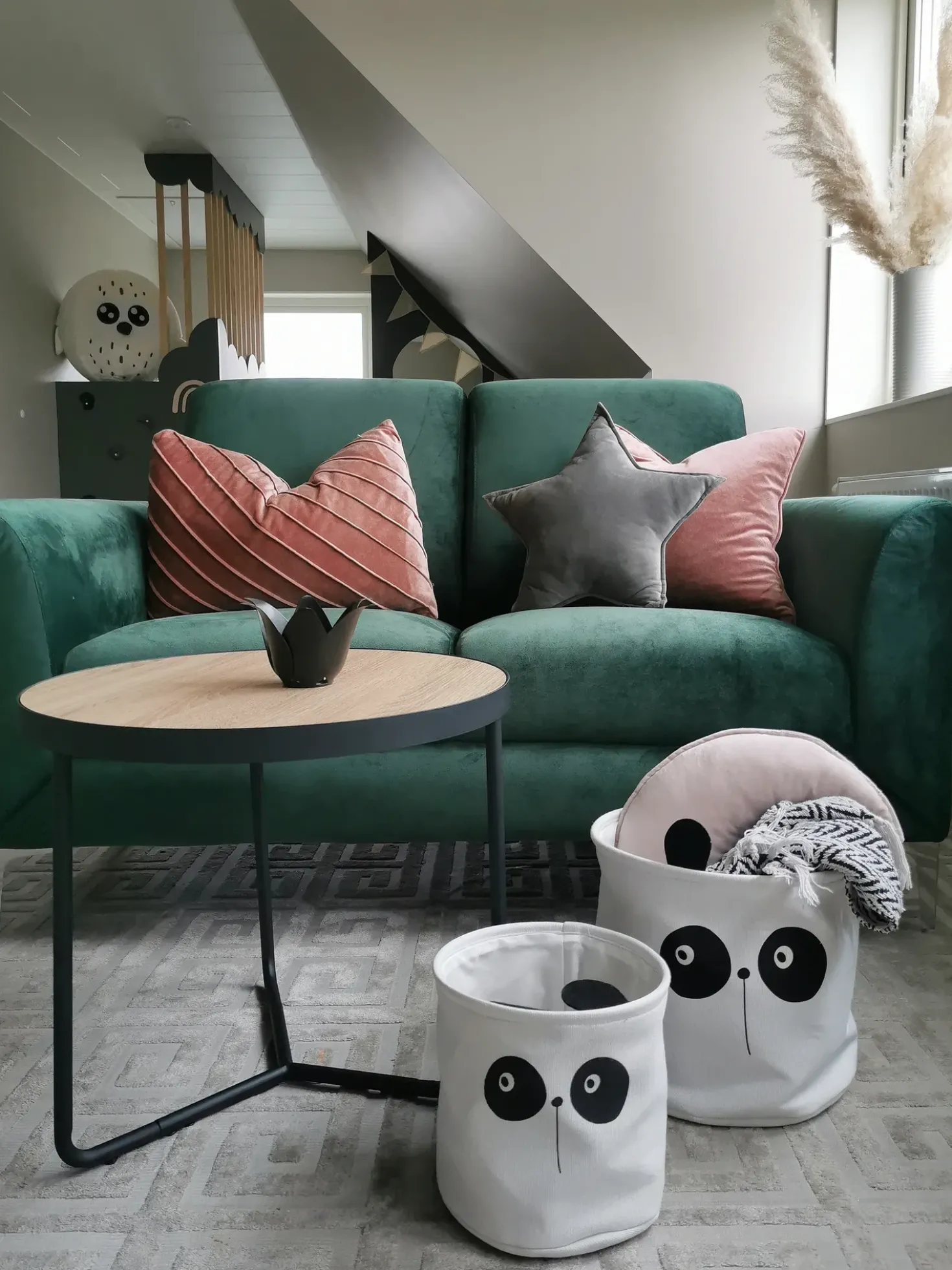 Sofa 2 personers FENES Velour Mørkegrøn