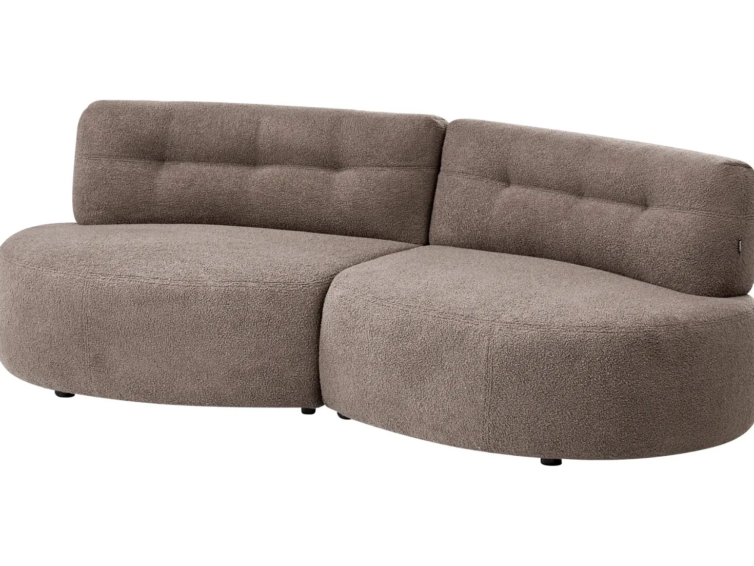Sofa 3 personers LAERDAL Boucle Brungrå