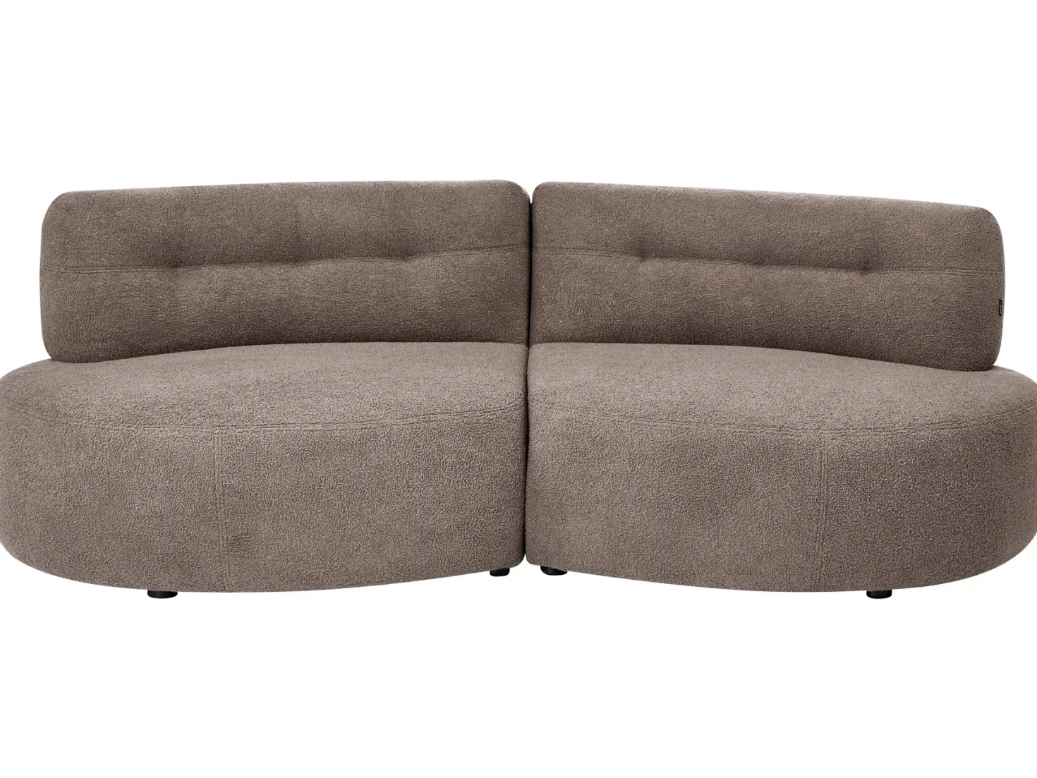 Sofa 3 personers LAERDAL Boucle Brungrå