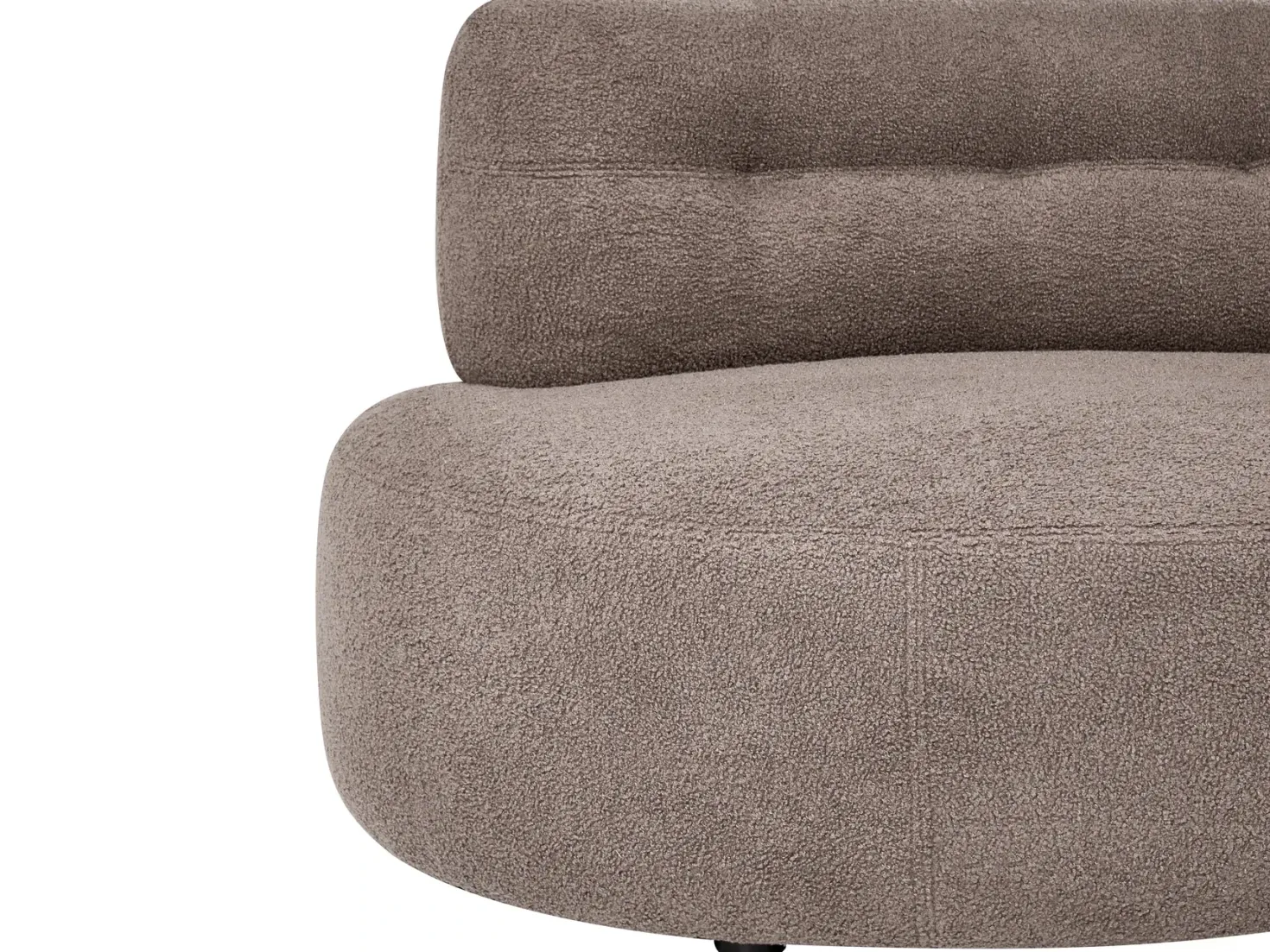 Sofa 3 personers LAERDAL Boucle Brungrå