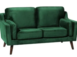 Sofa 2 personers LOKKA Velour Smaragdgrøn