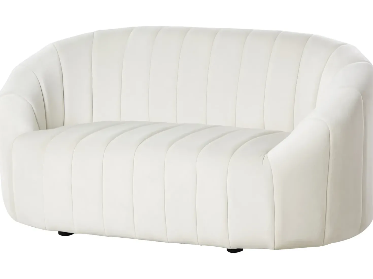 Sofa 2 personers MALUNG Velour Cremehvid