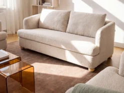 Sofa 3 personers RATTVIK Boucle Beige