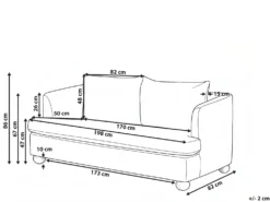 Sofa 3 personers RATTVIK Boucle Beige