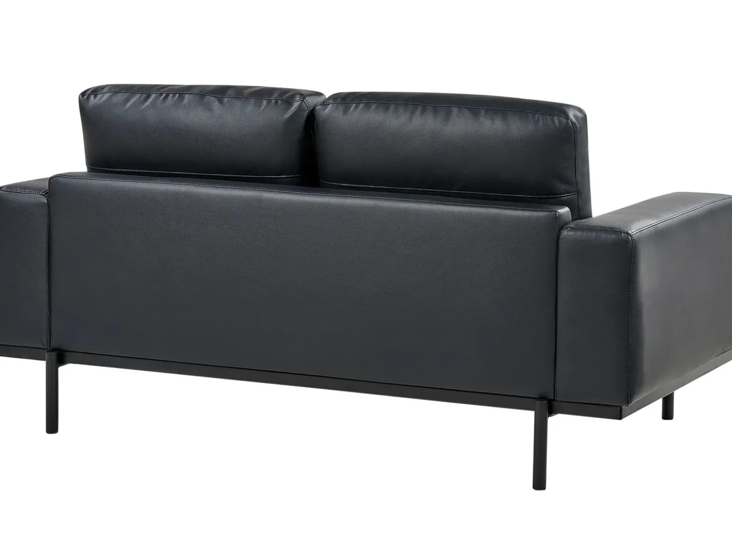 Sofa 2 personers SOVIK Kunstlæder Sort