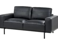 Sofa 2 personers SOVIK Kunstlæder Sort