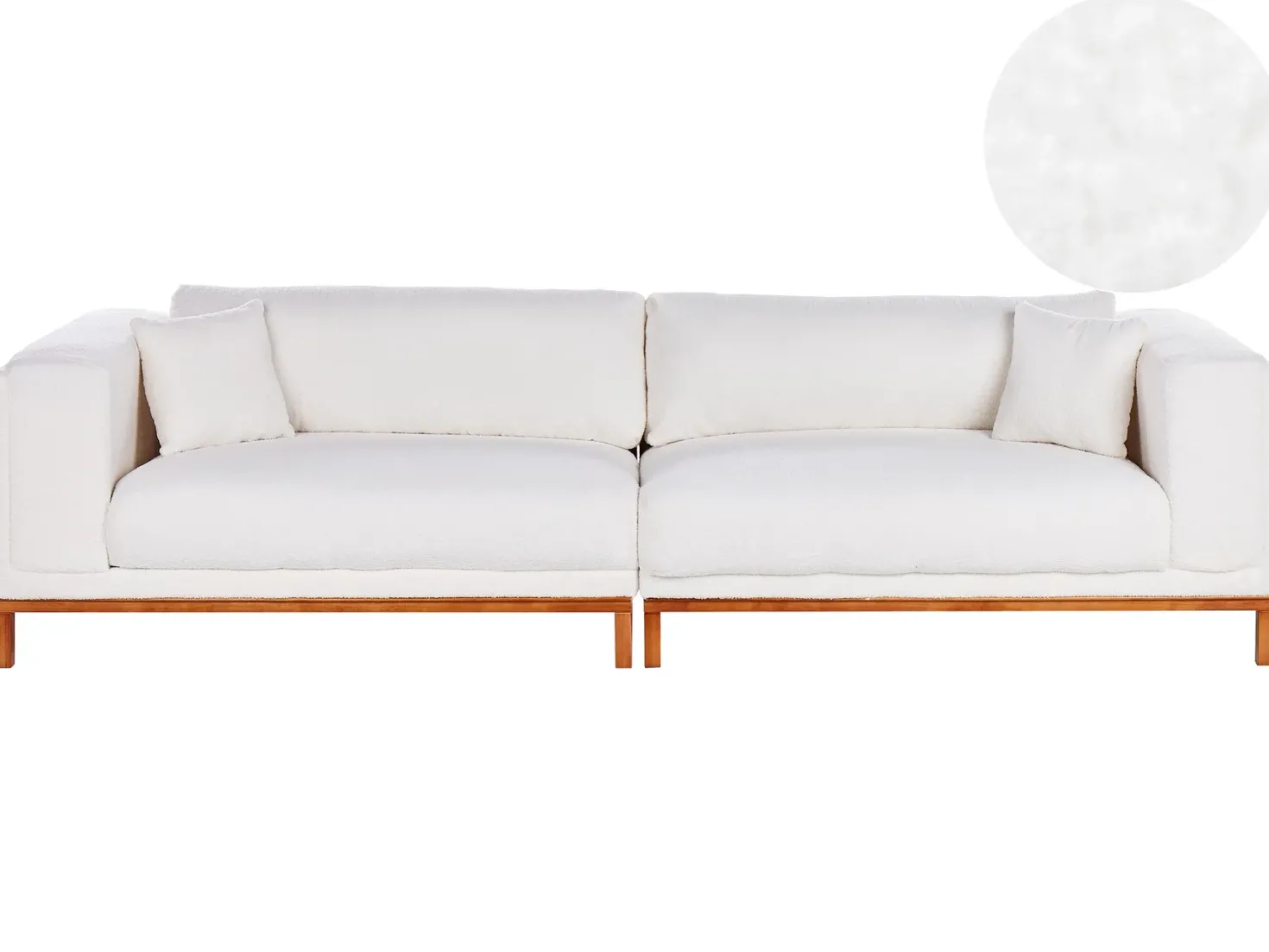 Sofa 4 personers VENG Boucle Cremehvid