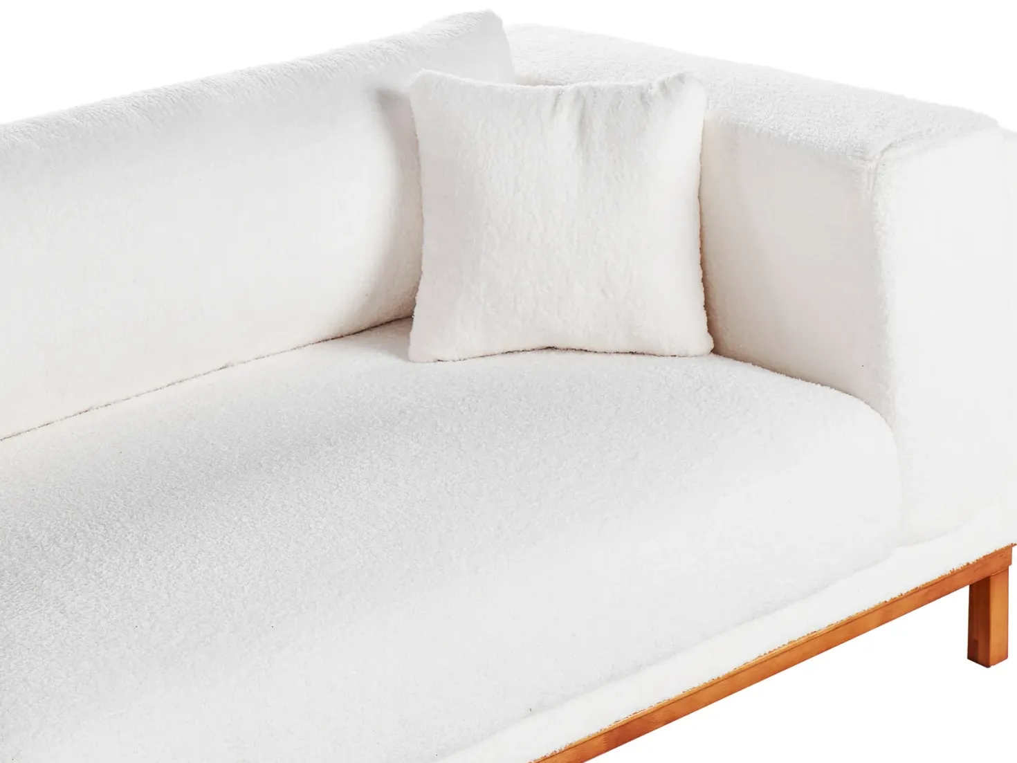 Sofa 4 personers VENG Boucle Cremehvid