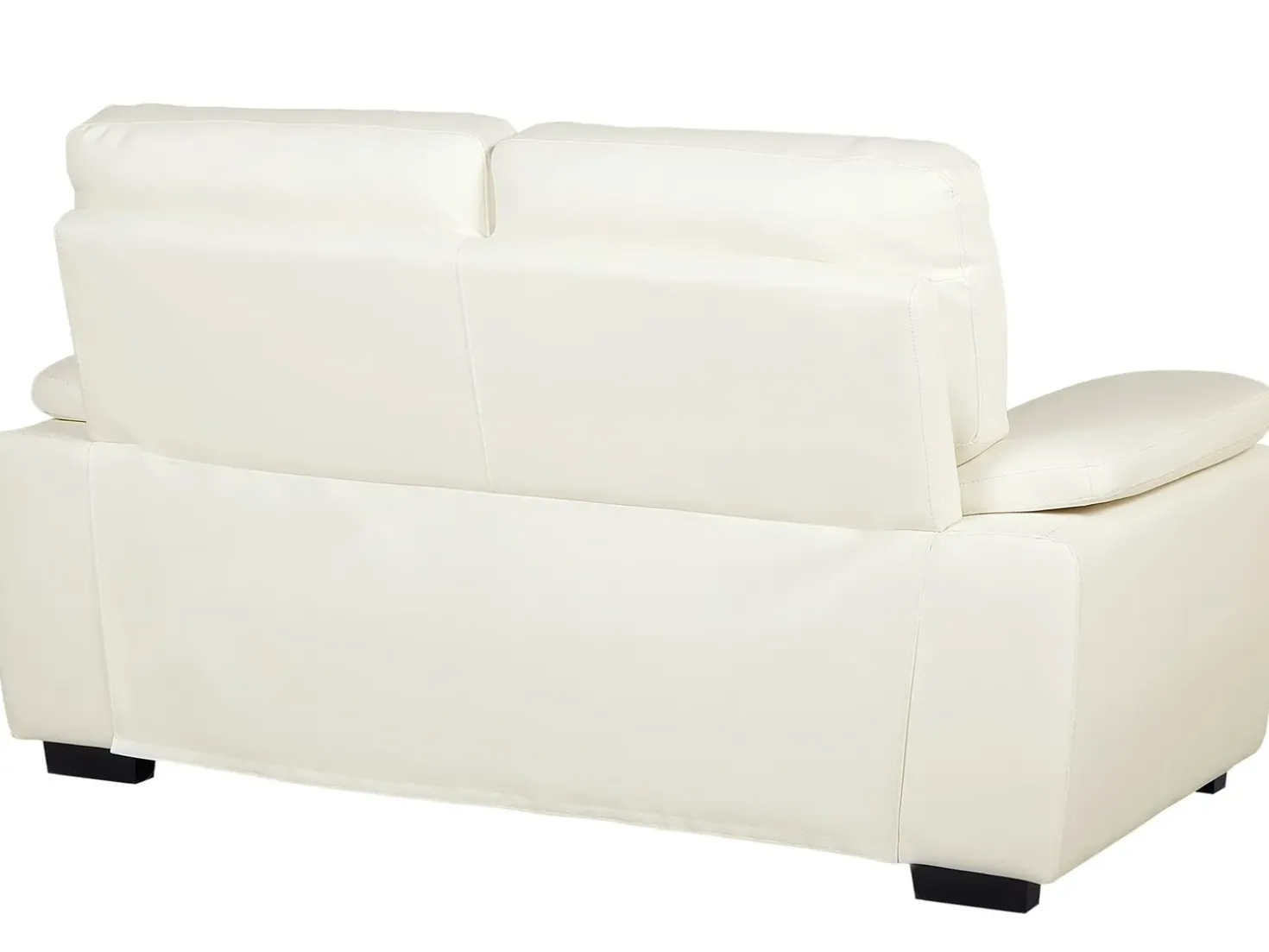 Sofa 2 personers VOGAR Kunstlæder Cremehvid