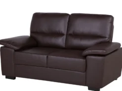 Sofa 2 personers VOGAR Kunstlæder Mørkebrun