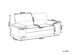 Sofa 3 personers VOGAR Kunstlæder Sort