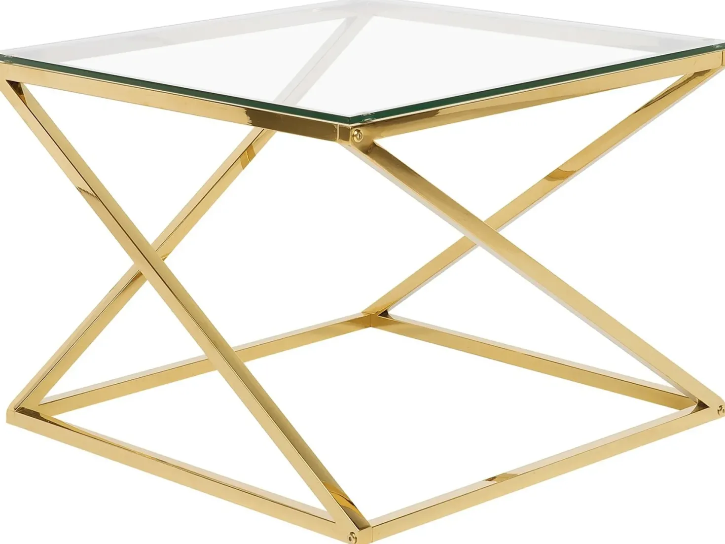 Sofabord BEVERLY Glas Guld