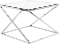 Sofabord BEVERLY Glas Sølv