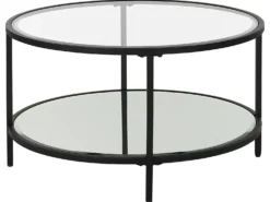 Sofabord BIRNEY Hærdet glas Sort