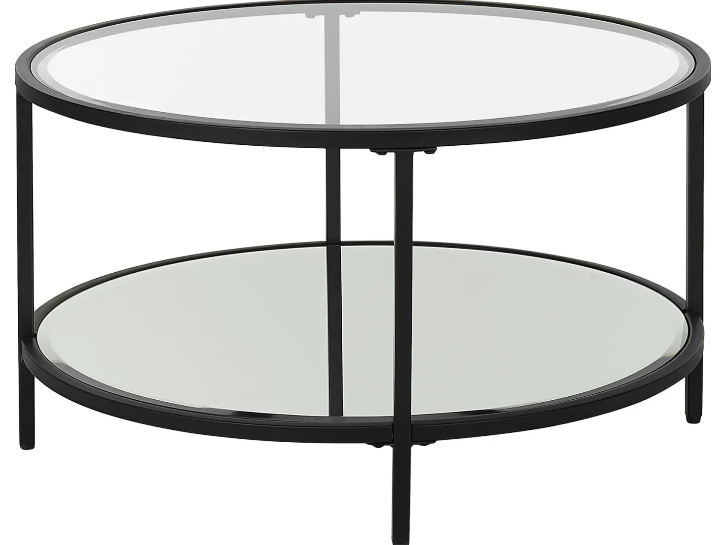 Sofabord BIRNEY Hærdet glas Sort