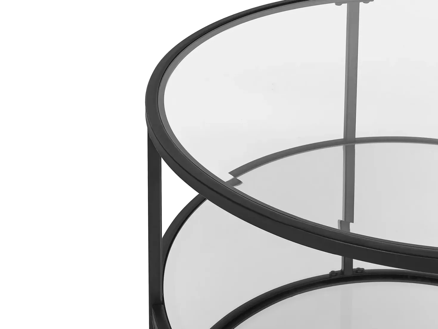 Sofabord BIRNEY Hærdet glas Sort