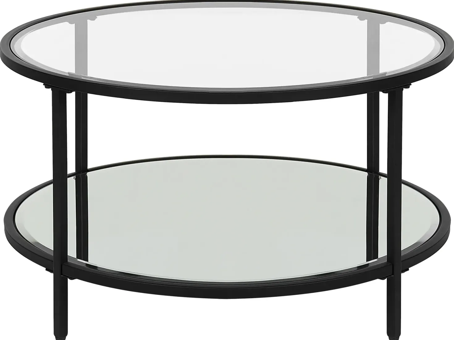 Sofabord BIRNEY Hærdet glas Sort