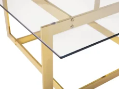 Sofabord CRYSTAL Hærdet glas Guld
