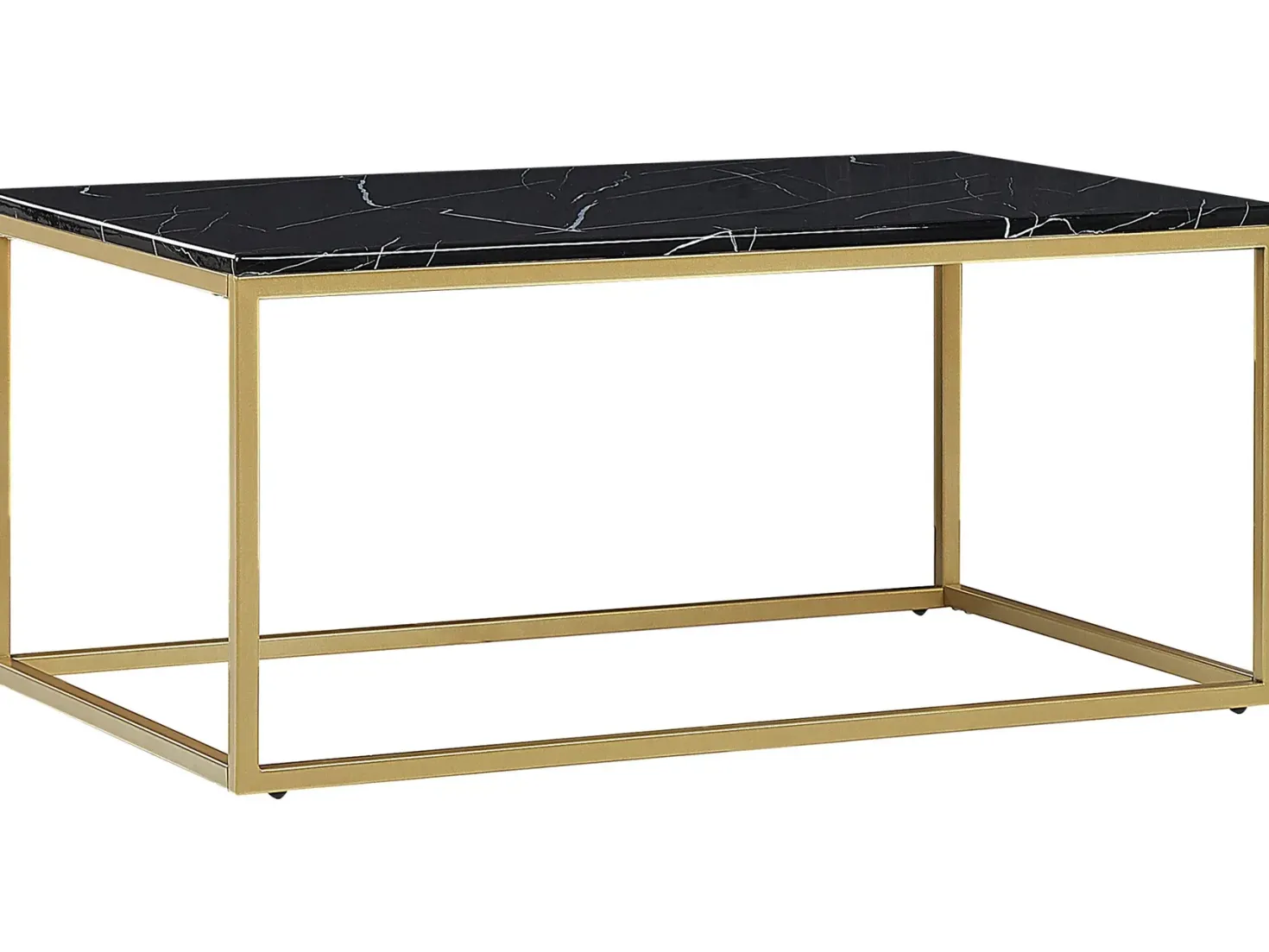 Sofabord DELANO Sort/guld