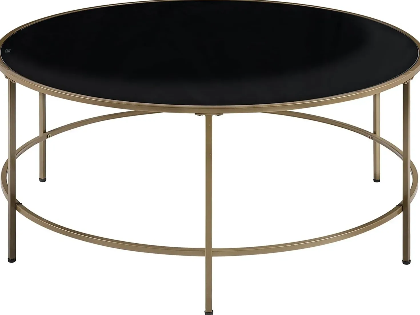 Sofabord FLORENCE Glas Sort/guld