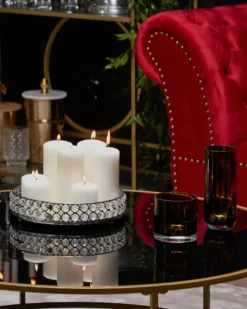Sofabord FLORENCE Glas Sort/guld