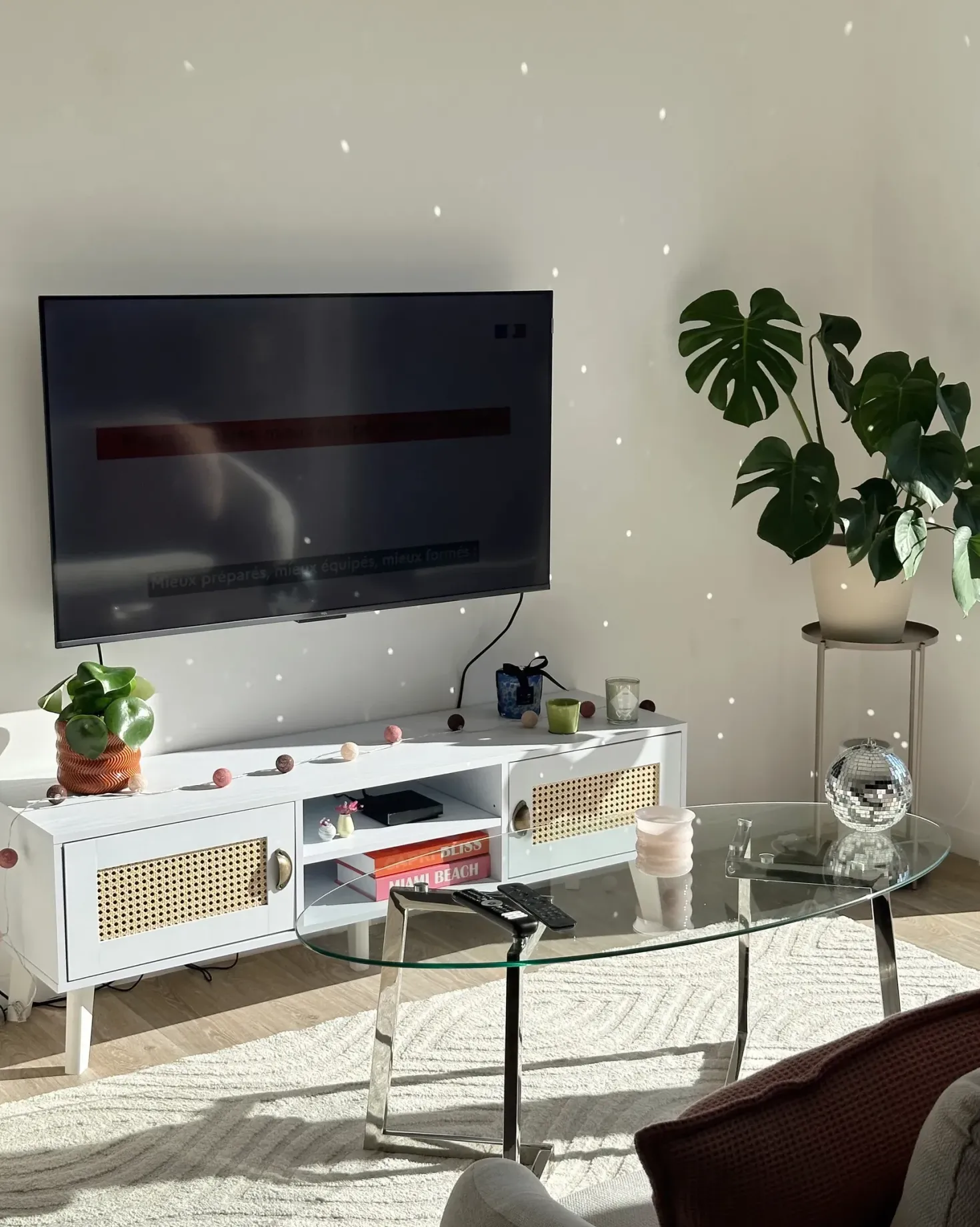Sofabord FRESNO Glas Sølv